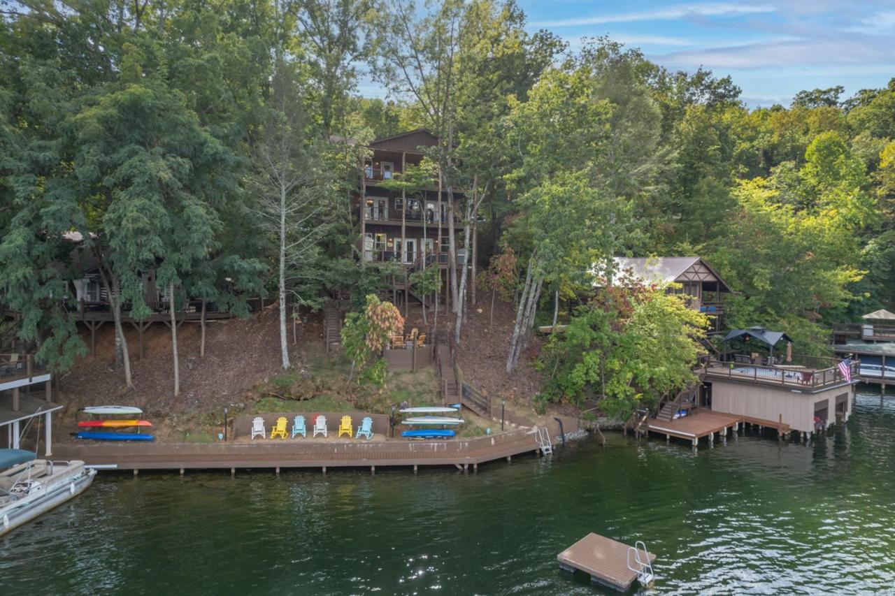 Russell'S Fort At White Oak Point: Historical Cabin On Lake Lure, Luxury, Direct Lake Access! Villa Bagian luar foto