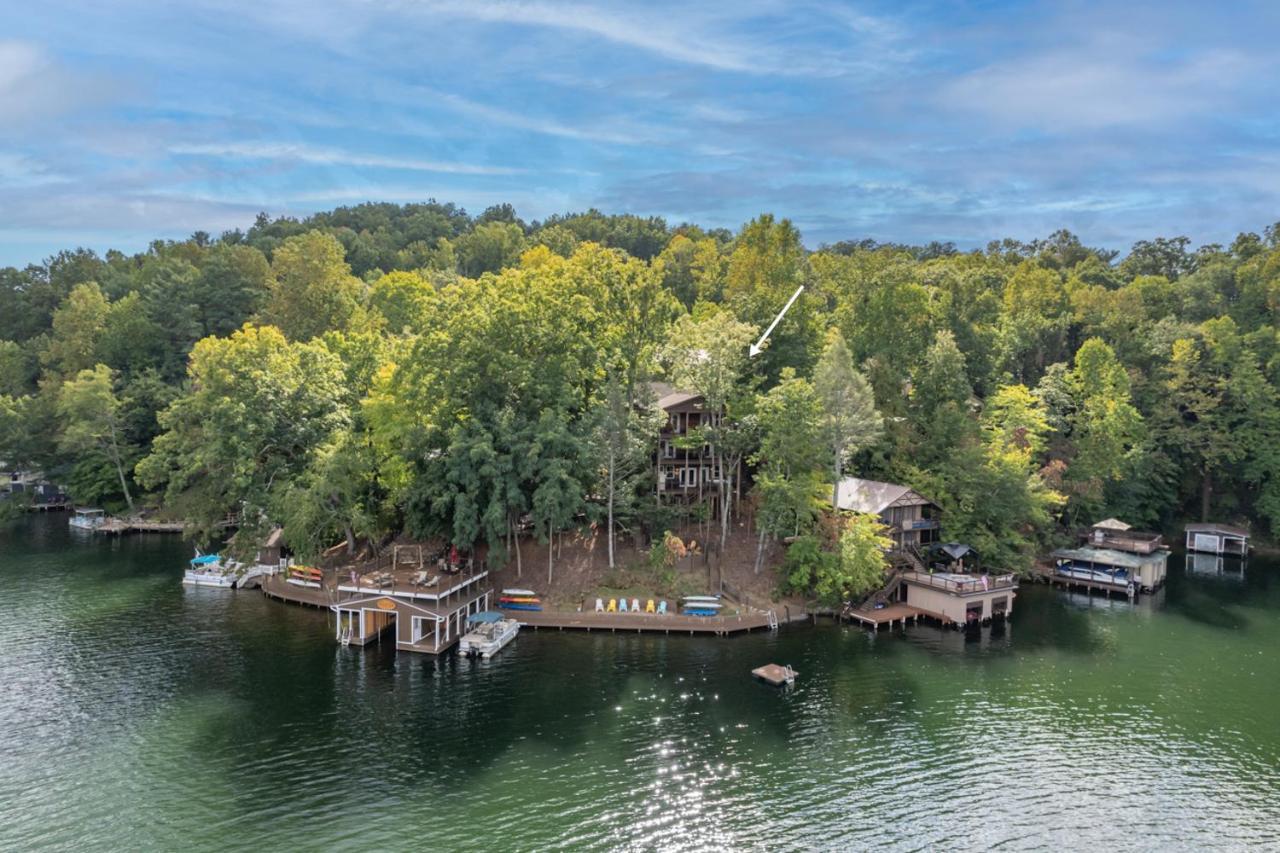Russell'S Fort At White Oak Point: Historical Cabin On Lake Lure, Luxury, Direct Lake Access! Villa Bagian luar foto